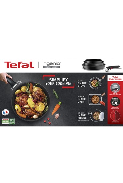 Tefal L76490 Ingenio Titanyum 3X Ultimate Büyük Tava ve Tencere Seti 12 Parça - 2100125549