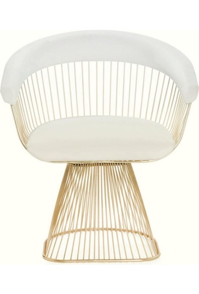 Okkored 1 Adet Golf Gold Metal Ayaklı Sandalye,metal Ayaklı Berjer Salon Sandalyesi
