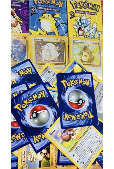 Abetto Trend Pokemon Oyun Kartı 4 Paket - 44 Adet Oyun Kartları Nostalji Pikachu Kart Pokemon Kartı