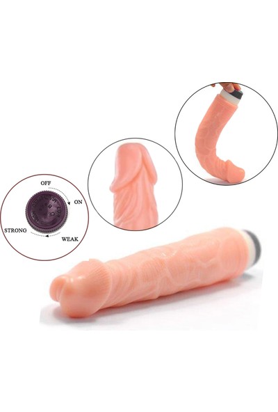 Joytoy Realistik Kalın Dildo Vibratör Titreşimli Penis