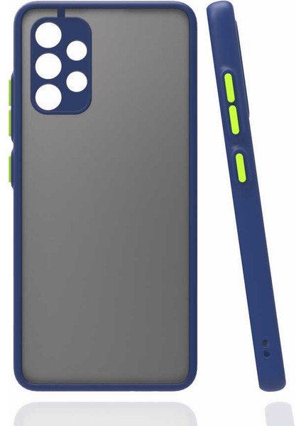 Samsung Galaxy A32 4g Kılıf Hux Kamera Korumalı Silikon Lacivert