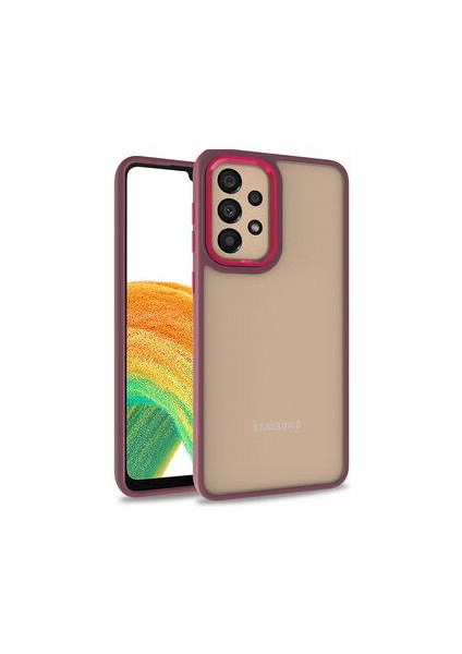 Casestreet Samsung Galaxy A52 Flora Sert Silikon Arkası Cam Şeffaf Kırmızı