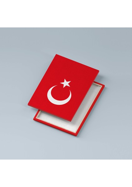 Türkiye Cumhuriyeti Bayrağı Kanvas Tablo 40 x 55 cm Türk Bayrağı Dekoratif Tablo