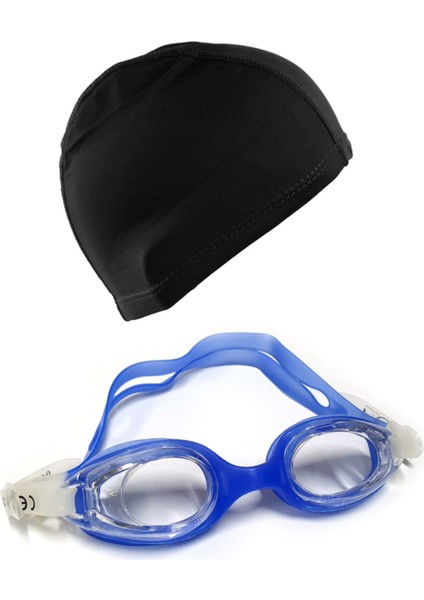 Silikon Çocuk Yüzücü Güzlüğü ve Likra Yüzücü Bonesi Seti Havuz Seti Yüzücü Seti fırsatları