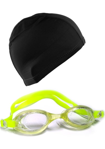 Silikon Çocuk Yüzücü Güzlüğü ve Likra Yüzücü Bonesi Seti Havuz Seti Yüzücü Seti indirimleri