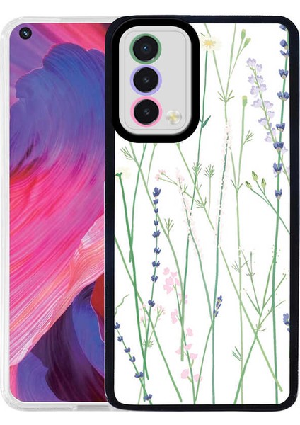 Oppo A74 Kapak Kamera Korumalı Çiçek Desenli Ultra Ince Silikon Kılıf
