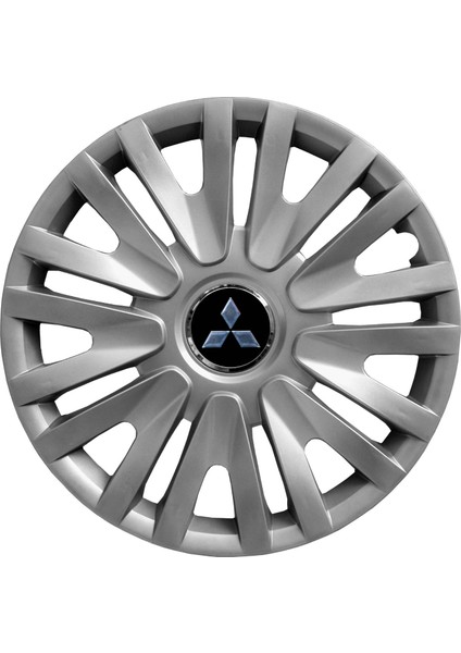 Mitsubishi L300 14 Inç Uyumlu Jant Kapağı Amblemli Gri 4 Adet 1 Takım 123