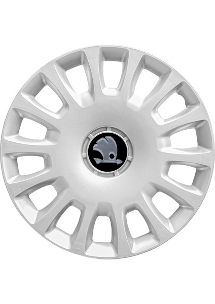 Skoda Forman 14 Inç Jant Kapağı Amblemli Gri 4'lü Set 144