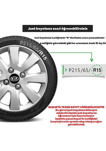 Kia Besta 14 Inç Jant Kapağı Amblemli Gri 4'lü Set 137