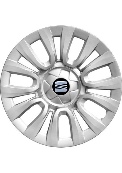 Seat Leon 15 Inç Uyumlu Jant Kapağı Amblemli Gri 4 Adet 1 Takım 109