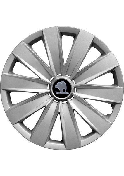 Skoda Yeti 16 Inç Uyumlu Jant Kapağı Amblemli Gri 4 Adet 1 Takım 132