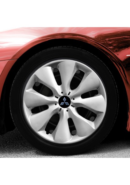 Mitsubishi Colt 15 Inç Uyumlu Jant Kapağı Amblemli Gri 4'lü Takım 133