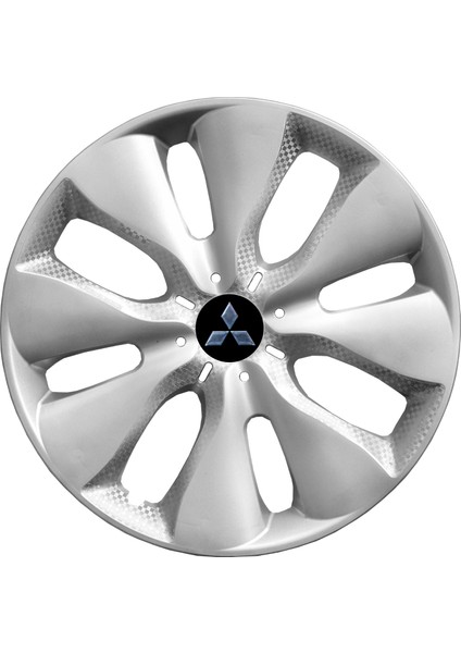 Mitsubishi Colt 15 Inç Uyumlu Jant Kapağı Amblemli Gri 4'lü Takım 133