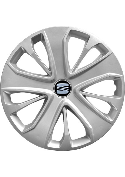 Seat Leon 15 Inç Jant Kapağı Amblemli Gri 4'lü Set 138