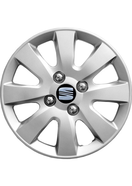 Seat Leon 14 Inç Jant Kapağı Amblemli Gri 4'lü Takım 137