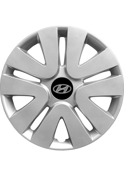 Hyundai Accent Era 14 Inç Jant Kapağı Amblemli Gri 4'lü Set 105