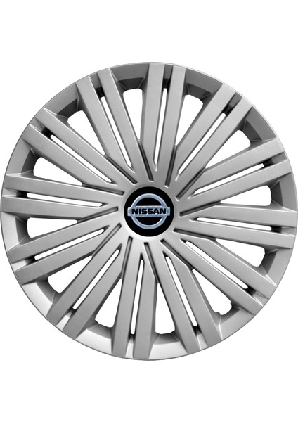 Nissan Primera 15 Inç Jant Kapağı Amblemli Gri 4'lü Set 126