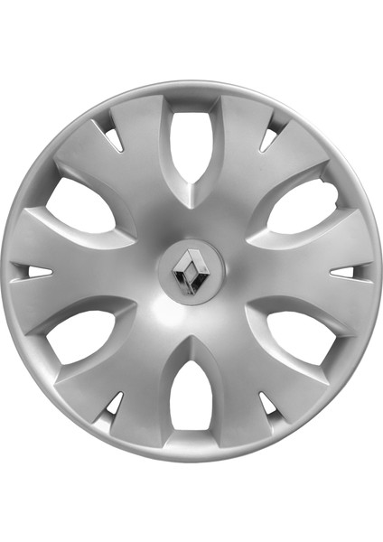 Renault Clio V 15 Inç Jant Kapağı Amblemli Gri 4'lü Set 141