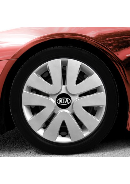 Kia 13 Inç Uyumlu Jant Kapağı Amblemli Gri 4 Adet 1 Takım 104