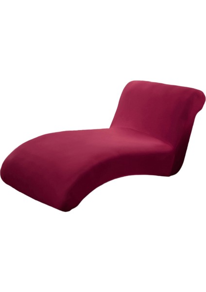 Kapalı Streç Şezlong Kapak Oturma Odası Kolsuz Şezlong Slipcover Şarap Kırmızı( Yurt Dışından )