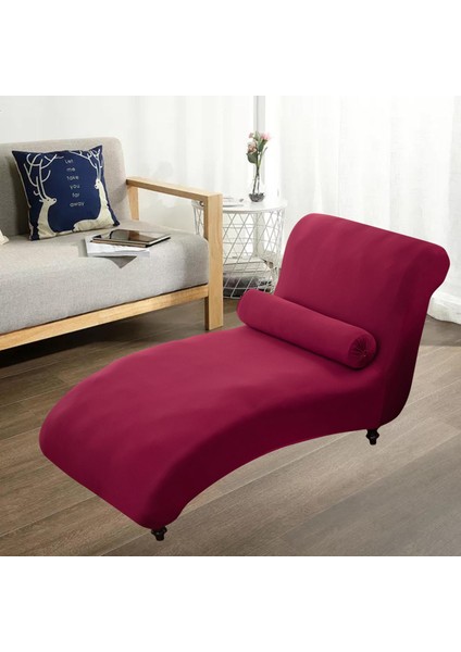 Kapalı Streç Şezlong Kapak Oturma Odası Kolsuz Şezlong Slipcover Şarap Kırmızı( Yurt Dışından ) fırsatları