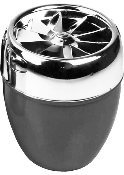 Bas-Çevir Türbin Metal Hazneli Küllük Parlak Siyah 9cm