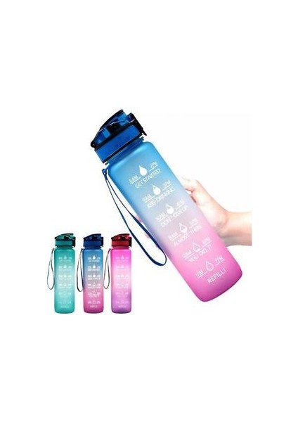 Degrade Buzlu Seyahat Kupası 1000ML Uzay Kupası Büyük Kapasiteli (Purpleyellowblue)( Yurt Dışından ) fiyatları