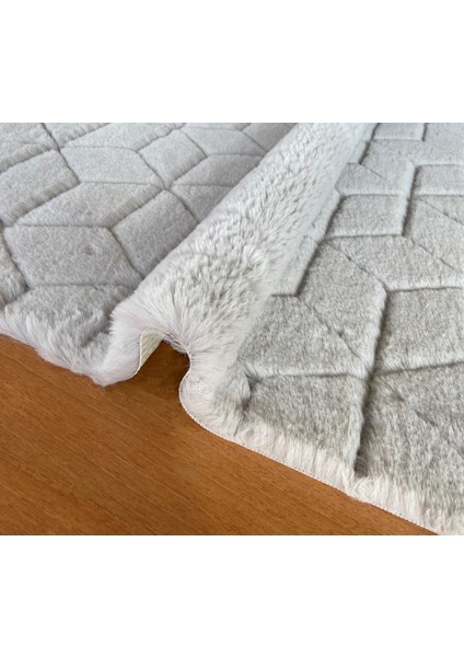 Lüx Kaydırmaz Post Peluş Tüylü Yolluk Comfort-Diamond Ipek Gri modelleri