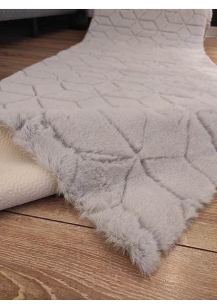 Lüx Kaydırmaz Post Peluş Tüylü Yolluk Comfort-Diamond Ipek Gri indirimleri