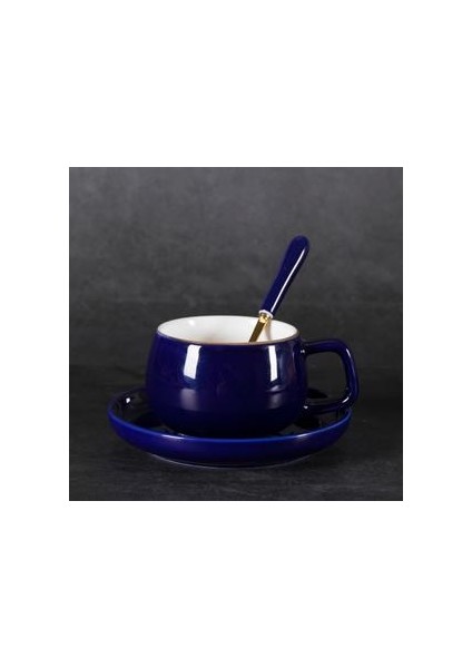 Cappuccino Latte Mavi Dağ Kahve Süt Kupası (Yurt Dışından)
