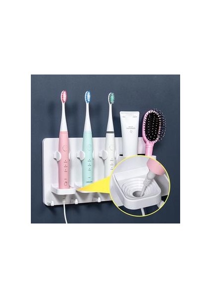 28 cm Banyo Depolama Elektrikli Diş Fırçası Tutucu Izsiz Duvar Dağı Kuru Tutun Diş Fırçası Standı Raf Banyo Aksesuarları (Yurt Dışından) fırsatları