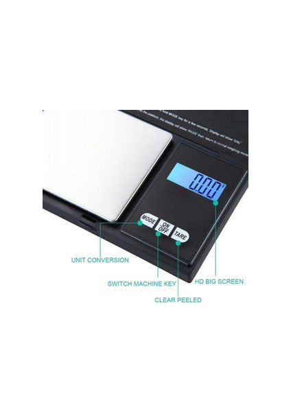 Elektronik Dijital Cep Ölçeği 500G / 0.01G Hassas Mini Takı Tartı Ölçeği (Yurt Dışından)