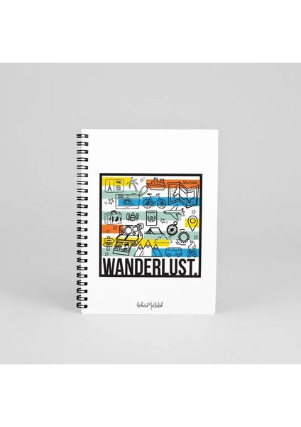 N019 A5 Tasarım Spiralli Defter - Wanderlust