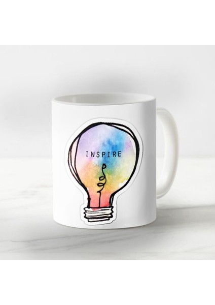 Segiliye Özel Baskı Kupa Bardak Renkli Lamba Desenli