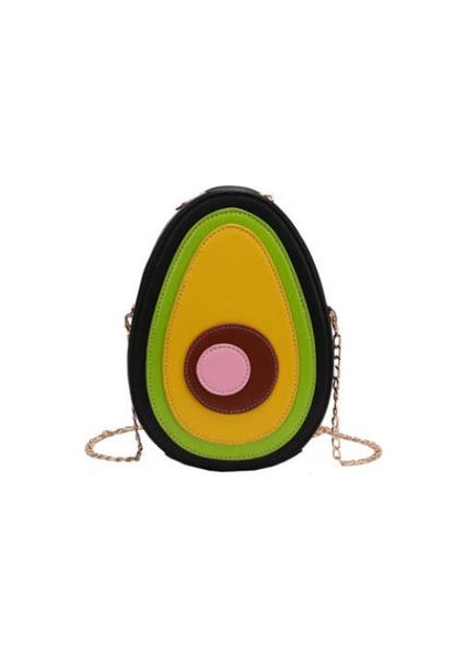 Avokado Şekli Pu Deri Kadın Omuz Ins Tote Crossbody Mini Messenger Gençler Telefon Para Torbası Kapak Çanta (Yurt Dışından)