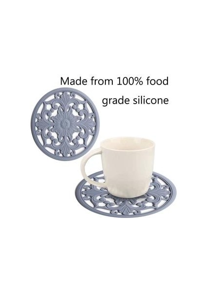 3 Adet / Takım Silikon Trivet Mat Kaymaz Bardaklar Sıcak Pot Tutucu Sıcak Pedleri Masa Mutfak Için Sıcak Pedler Mutfak Aksesuarları | Mats pedler Gri (Yurt Dışından)