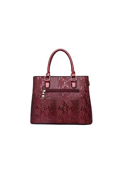 Lüks Kadın Tasarımcısı Büyük Kapasiteli Tote Ünlü Marka Deri Omuz Kadın Için Crossbody Bolsos Mujer Kırmızı Çanta (Yurt Dışından)