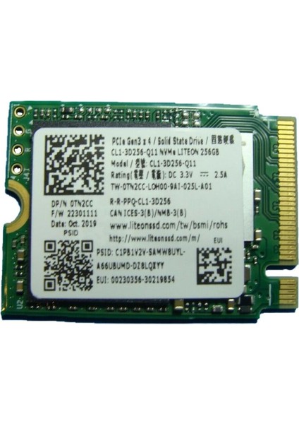 CL1-3D256-Q11 256GB M.2 Nvme SSD
