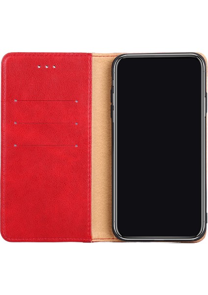 Zte Axon 30 Pro 5g Kırmızı Için Magnetik Olmayan Retro Deri Kılıf (Yurt Dışından) modelleri