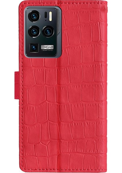 Zte Axon 30 Ultra 5g Kırmızı Için Cilt Fe Timsah Kılıf (Yurt Dışından) fırsatları