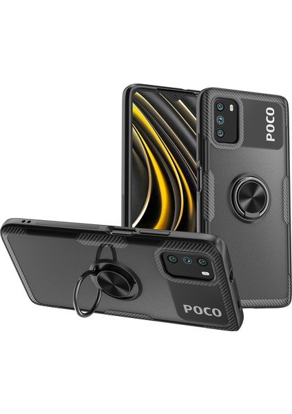 Xiaomi Poco M3 Tpu + Akrilik Kılıf Siyah (Yurt Dışından)