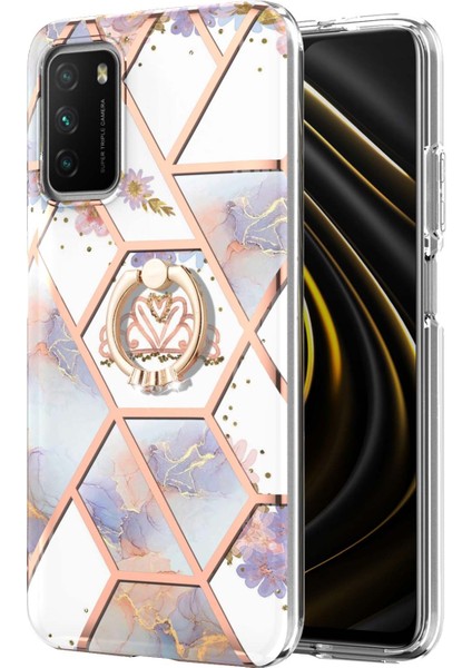Xiaomi Poco M3 Imparatorluk Taç Için Mermer Çiçek Tpu Kılıfı (Yurt Dışından) modelleri