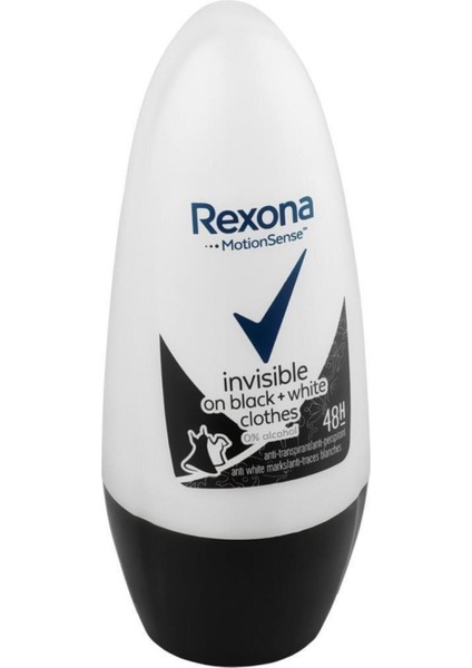 Women Roll-On Invisible Black & White 50ml