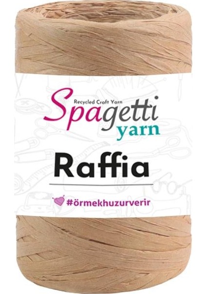 Spagetti Yarn Bej Raffia Ip