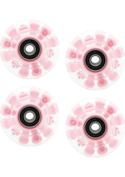 Pu Roller Skate Wheels LED Işık Yatakları Takılı Dış Mekan Parçaları 28 x 32 - 4 Adet (Yurt Dışından)