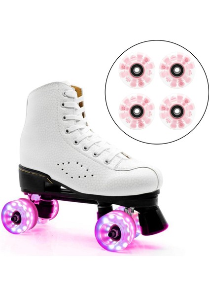 Pu Roller Skate Wheels LED Işık Yatakları Takılı Dış Mekan Parçaları 28 x 32 - 4 Adet (Yurt Dışından) fırsatları