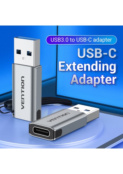 USB 3.0 To Type C Çevirici Dönüştürücü Otg Adaptör Gri Cdph0