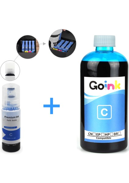 Epson L3251 Için 103 Mürekkep 500 ml Mavi + 70 ml Hediye