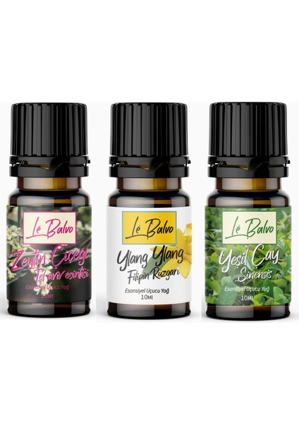 Zeytin,ylang Ylang,yeşil Çay Doğal Uçucu Saf Buhurdanlık Esansı Oda Kokusu Esans Buhur Yağı 10ML