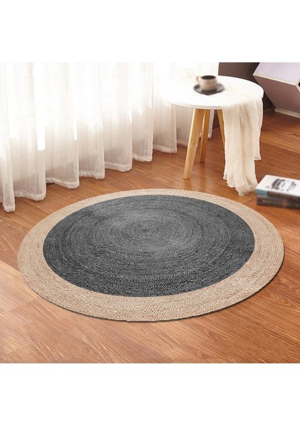 Jüt Yuvarlak Hasır Halı Yolluk Salon Oda Mutfak Halısı KS-1083